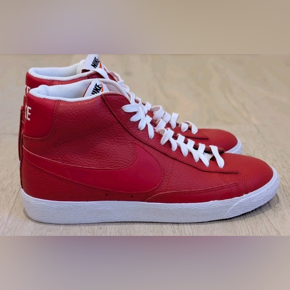 Nike Blazer Mid Premium Mens Sz 11 Game Red White Basketball Shoes Sneakers NWOB